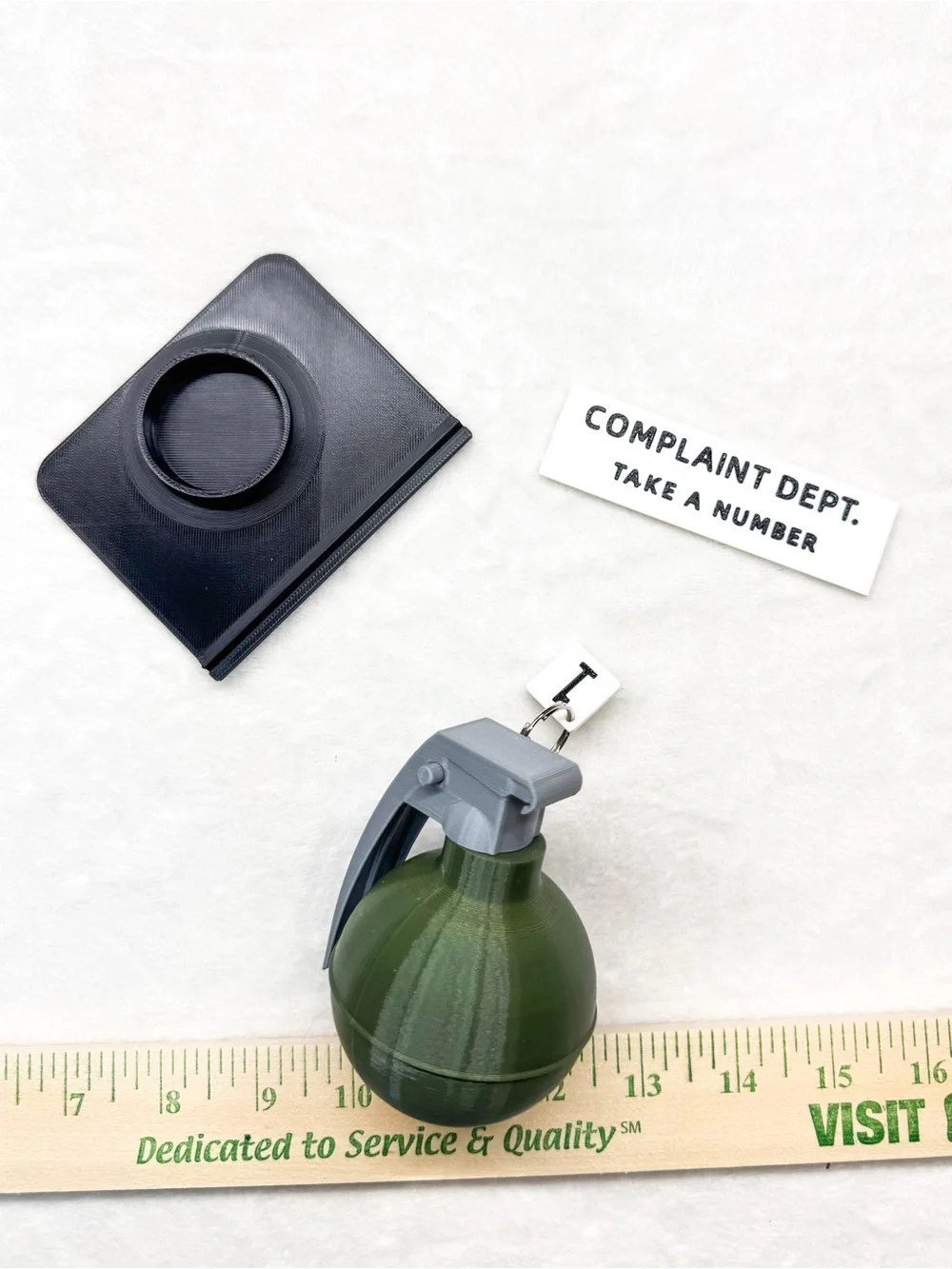 Complaint Department Take a Number Grenade Desk Sign Office Gag Gift